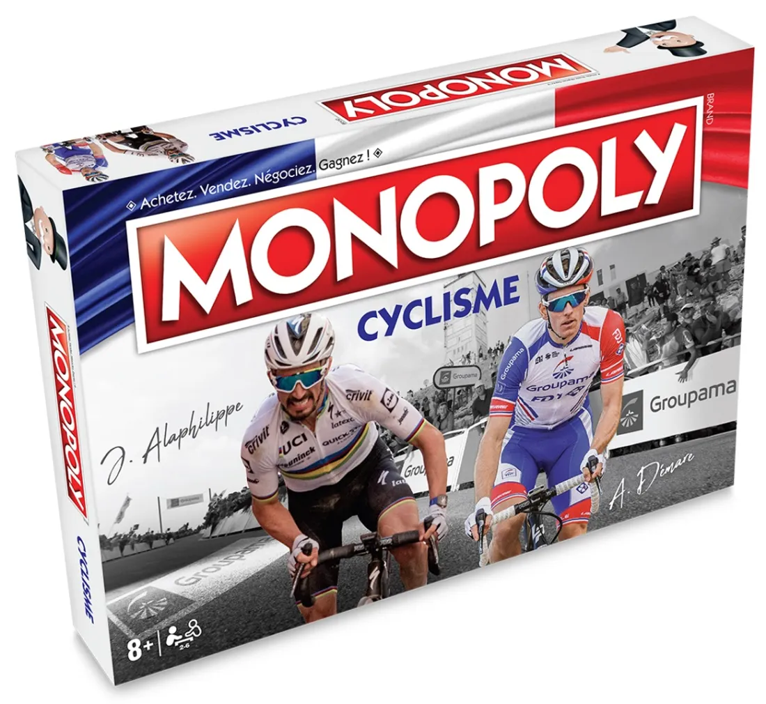 La future boite de jeu du Monopoly Cyclisme.